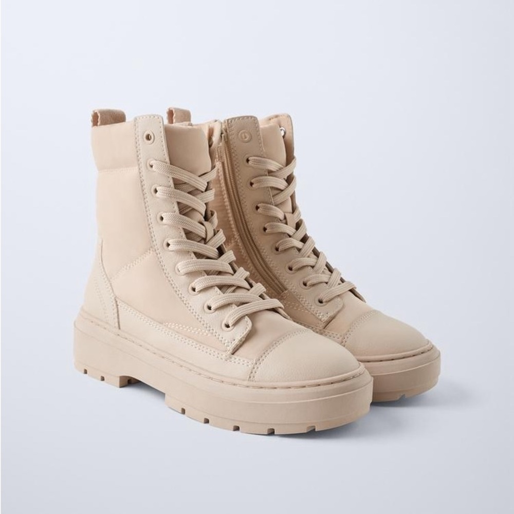 ZARA platform ankle boots